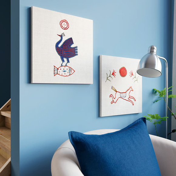 IKEA PJÄTTERYD PJATTERYD Picture, Animal Applique, 15¾"x15¾" (406.018.77) NEW - Picture 2 of 2